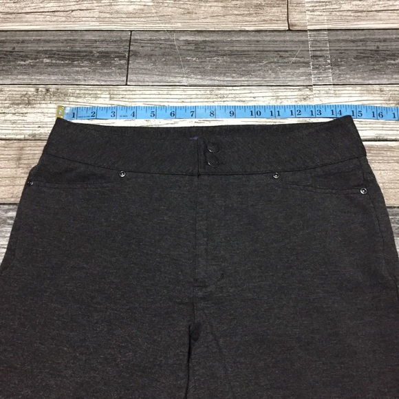 NYDJ Knit Stretch Pants Women’s 6P Gray (Inseam 26.5) Ponte Knit Rayon Blend - Picture 4 of 9